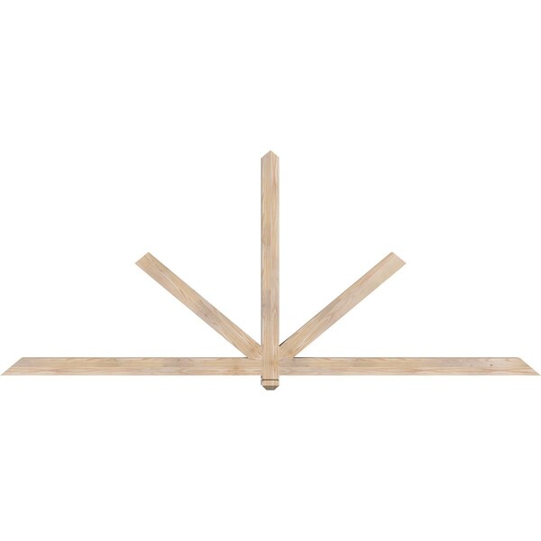 Ekena Millwork Kennewick Smooth Timber Gable Bracket, Douglas Fir, 108"W x 45"H x 3 1/2"D x 3 1/2"F, 10/12 Pitch GBW108X45X0404KEN00SDF - main